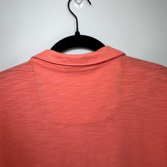 Tommy Bahama Mens Pima Cotton Slub Knit Polo Shirt Coral Golf Resort Colorful XL - Picture 10 of 13